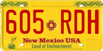 NM license plate 605RDH