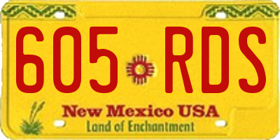 NM license plate 605RDS