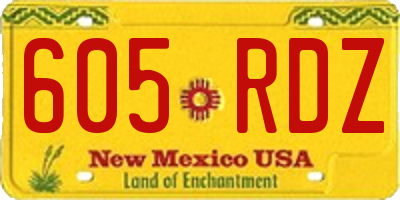 NM license plate 605RDZ