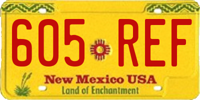 NM license plate 605REF