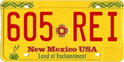 NM license plate 605REI