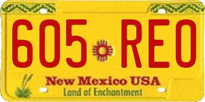 NM license plate 605REO