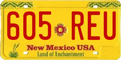NM license plate 605REU