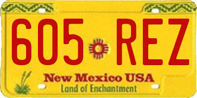NM license plate 605REZ