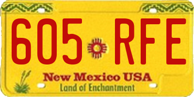 NM license plate 605RFE