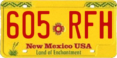 NM license plate 605RFH