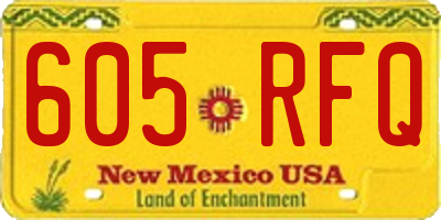 NM license plate 605RFQ