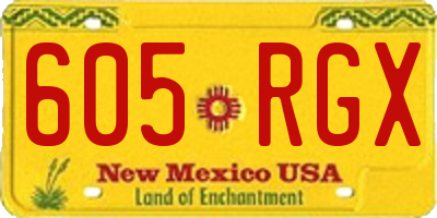 NM license plate 605RGX
