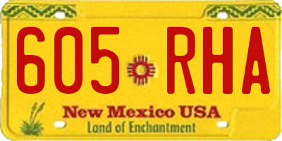 NM license plate 605RHA