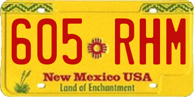 NM license plate 605RHM