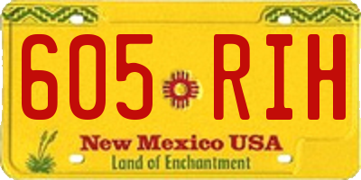 NM license plate 605RIH