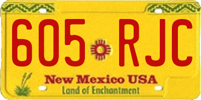 NM license plate 605RJC