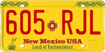 NM license plate 605RJL