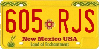 NM license plate 605RJS