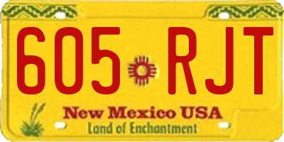 NM license plate 605RJT