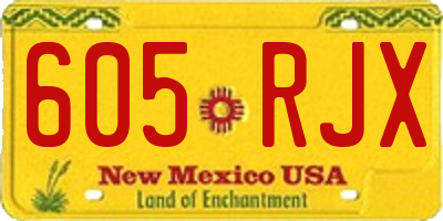 NM license plate 605RJX