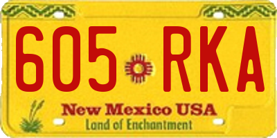 NM license plate 605RKA