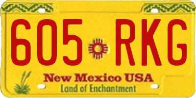 NM license plate 605RKG