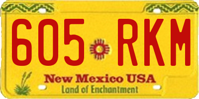 NM license plate 605RKM