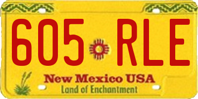 NM license plate 605RLE