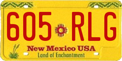 NM license plate 605RLG