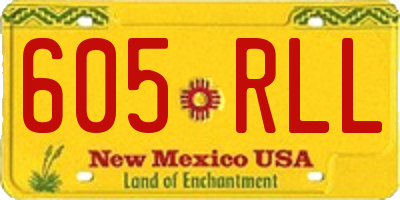NM license plate 605RLL
