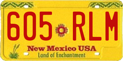 NM license plate 605RLM
