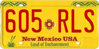 NM license plate 605RLS