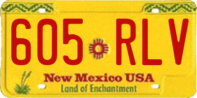 NM license plate 605RLV