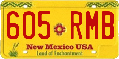 NM license plate 605RMB