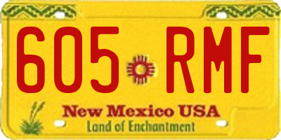 NM license plate 605RMF