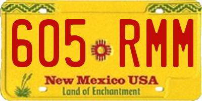 NM license plate 605RMM