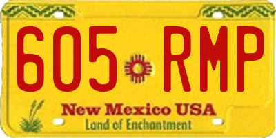 NM license plate 605RMP