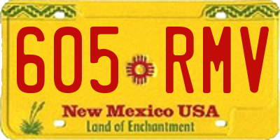 NM license plate 605RMV