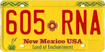 NM license plate 605RNA