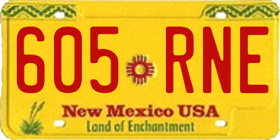 NM license plate 605RNE