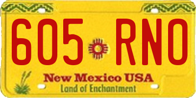 NM license plate 605RNO