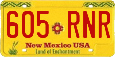 NM license plate 605RNR