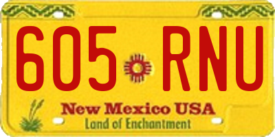 NM license plate 605RNU