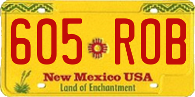 NM license plate 605ROB