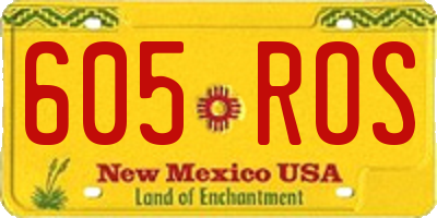 NM license plate 605ROS