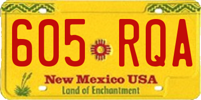 NM license plate 605RQA