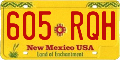 NM license plate 605RQH