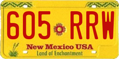 NM license plate 605RRW