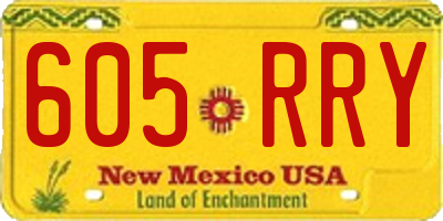 NM license plate 605RRY