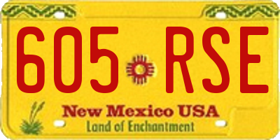 NM license plate 605RSE