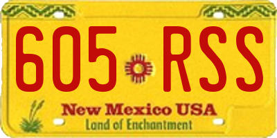 NM license plate 605RSS