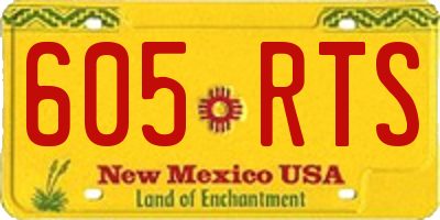 NM license plate 605RTS