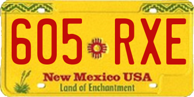 NM license plate 605RXE