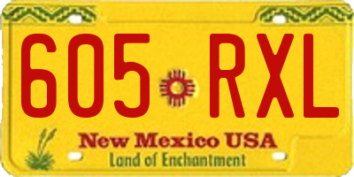 NM license plate 605RXL